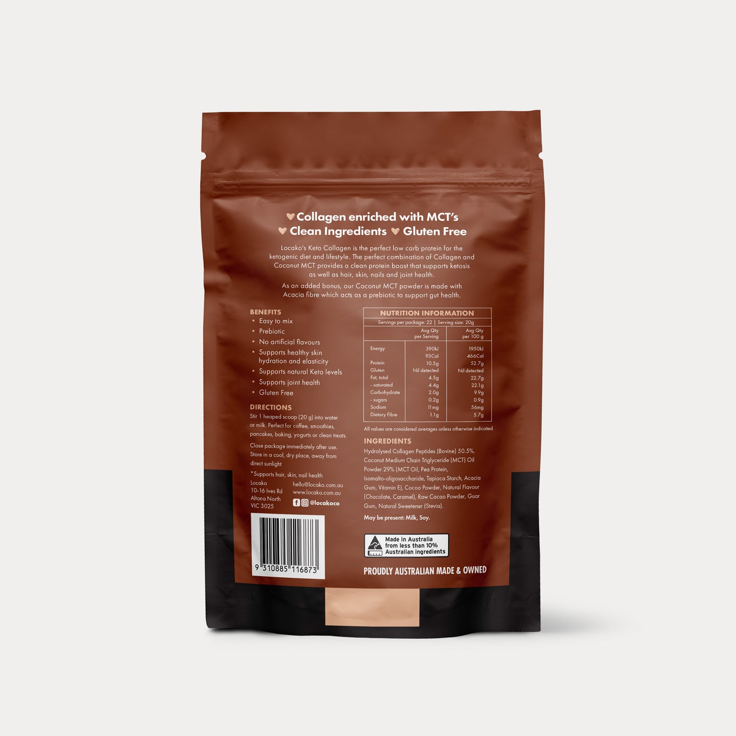 Keto Collagen Double Choc Fudge - Locako