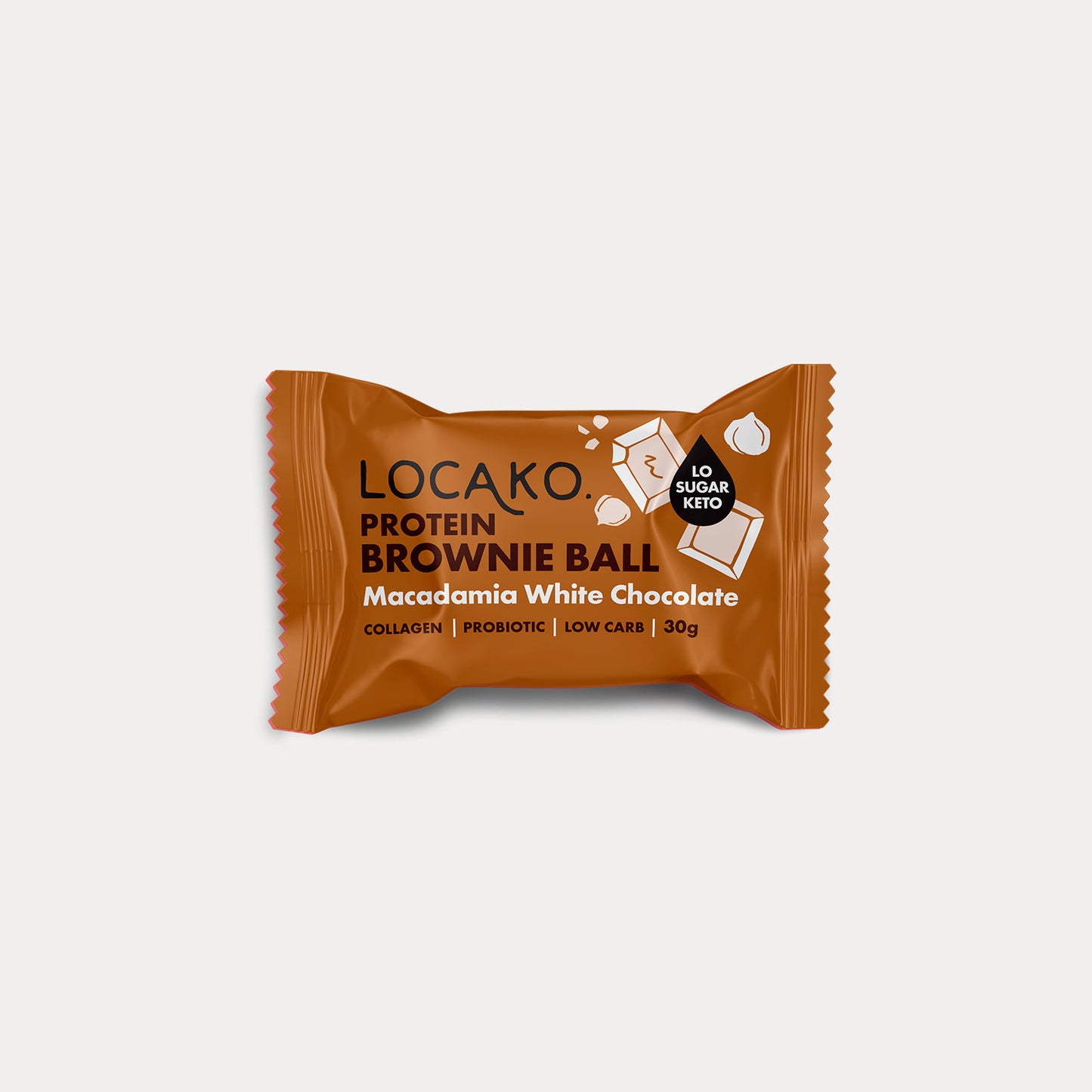 Protein Brownie Balls - Macadamia White Chocolate - Locako