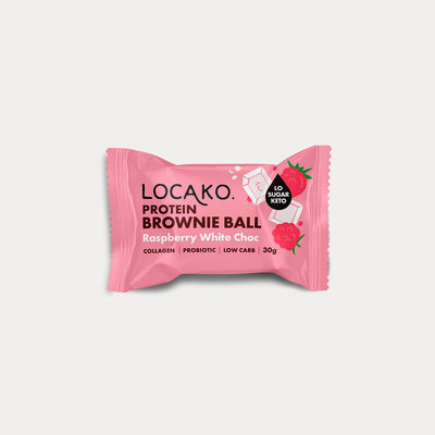 Protein Brownie Balls - Raspberry White Choc - Locako