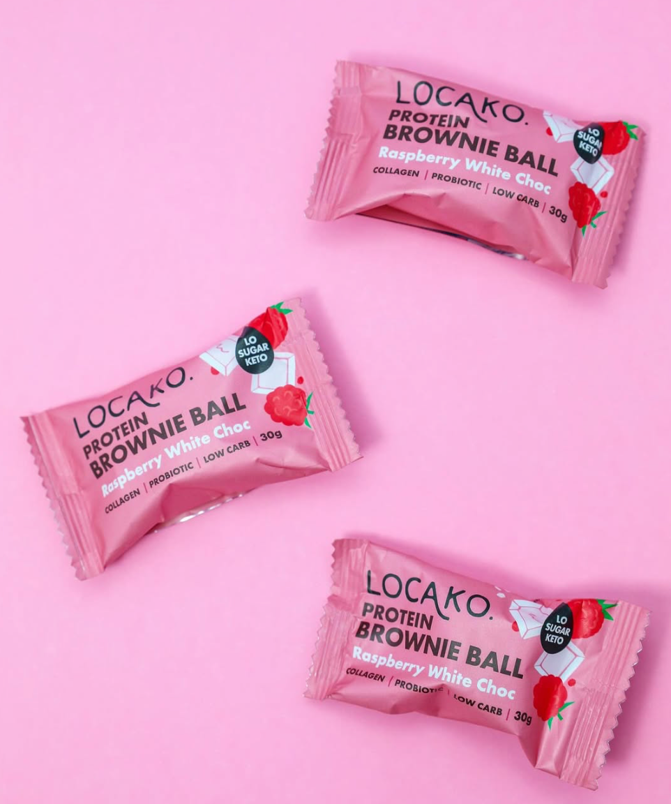 Protein Brownie Balls - Raspberry White Choc - Locako