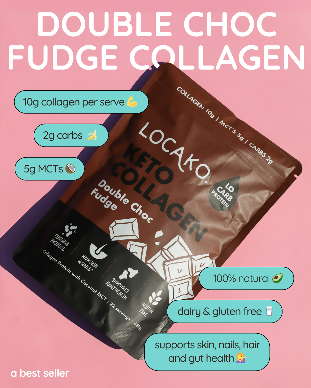 Keto Collagen Double Choc Fudge
