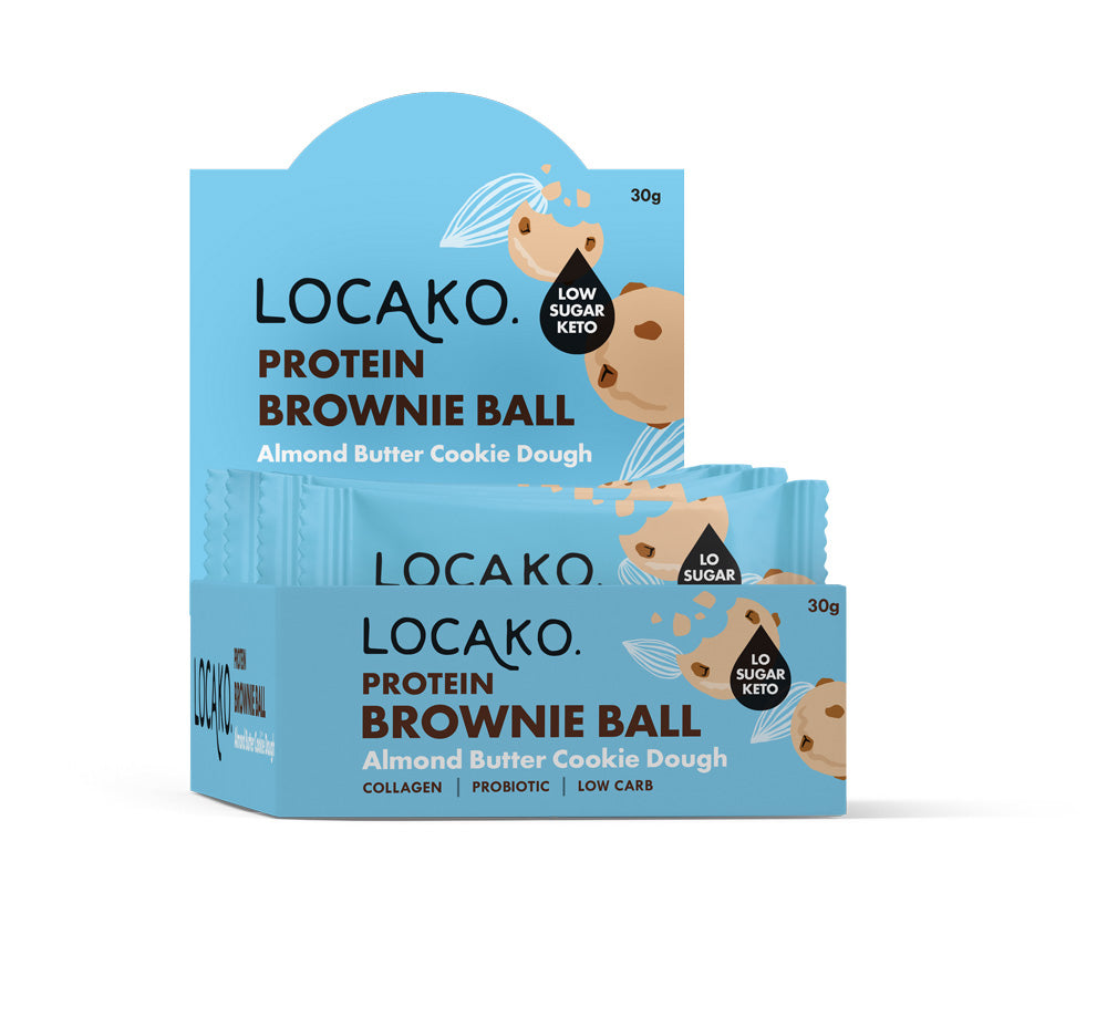 Protein Brownie Balls - Almond Butter Cookie Dough - Locako