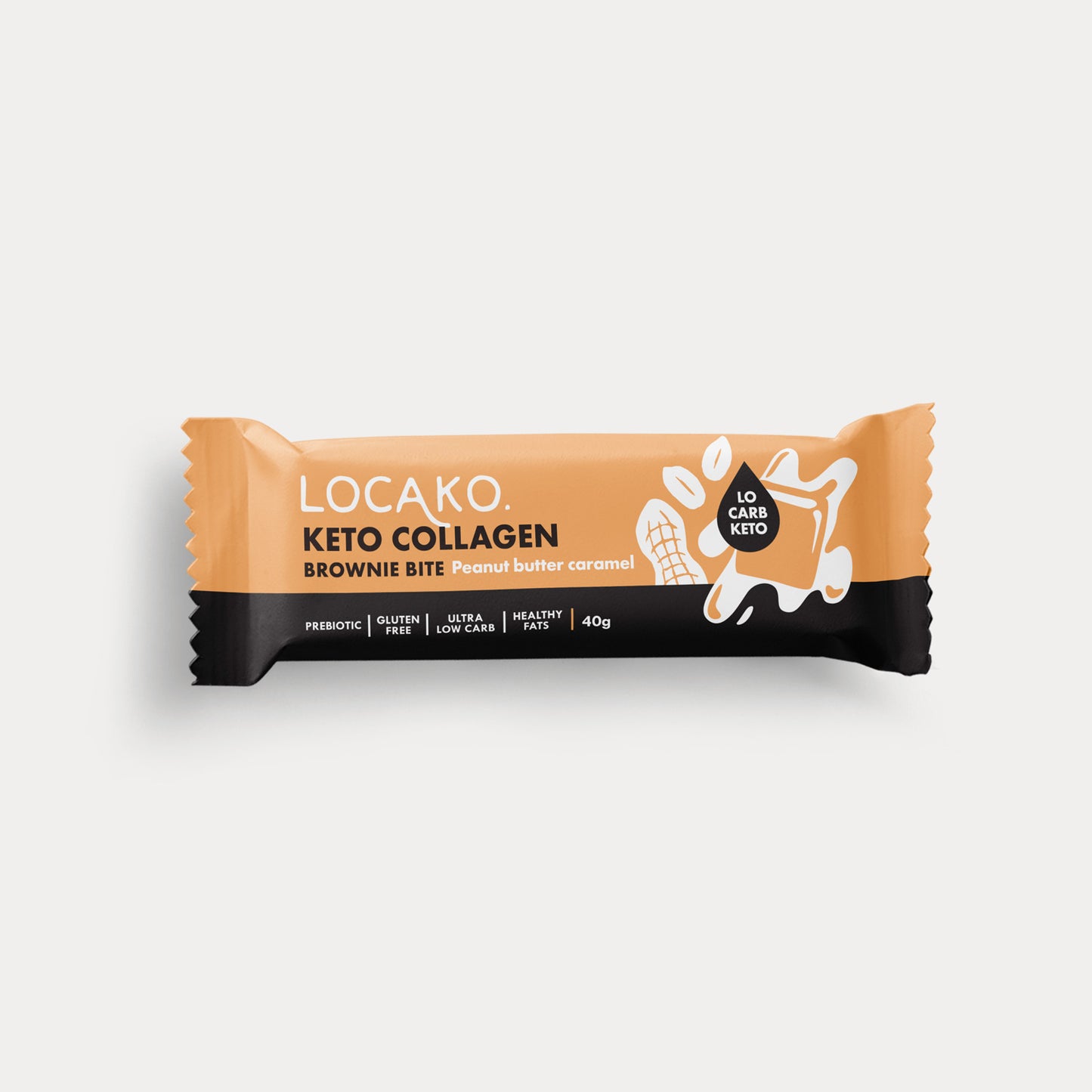 Peanut Butter Caramel Keto Collagen Brownie Bites - Locako
