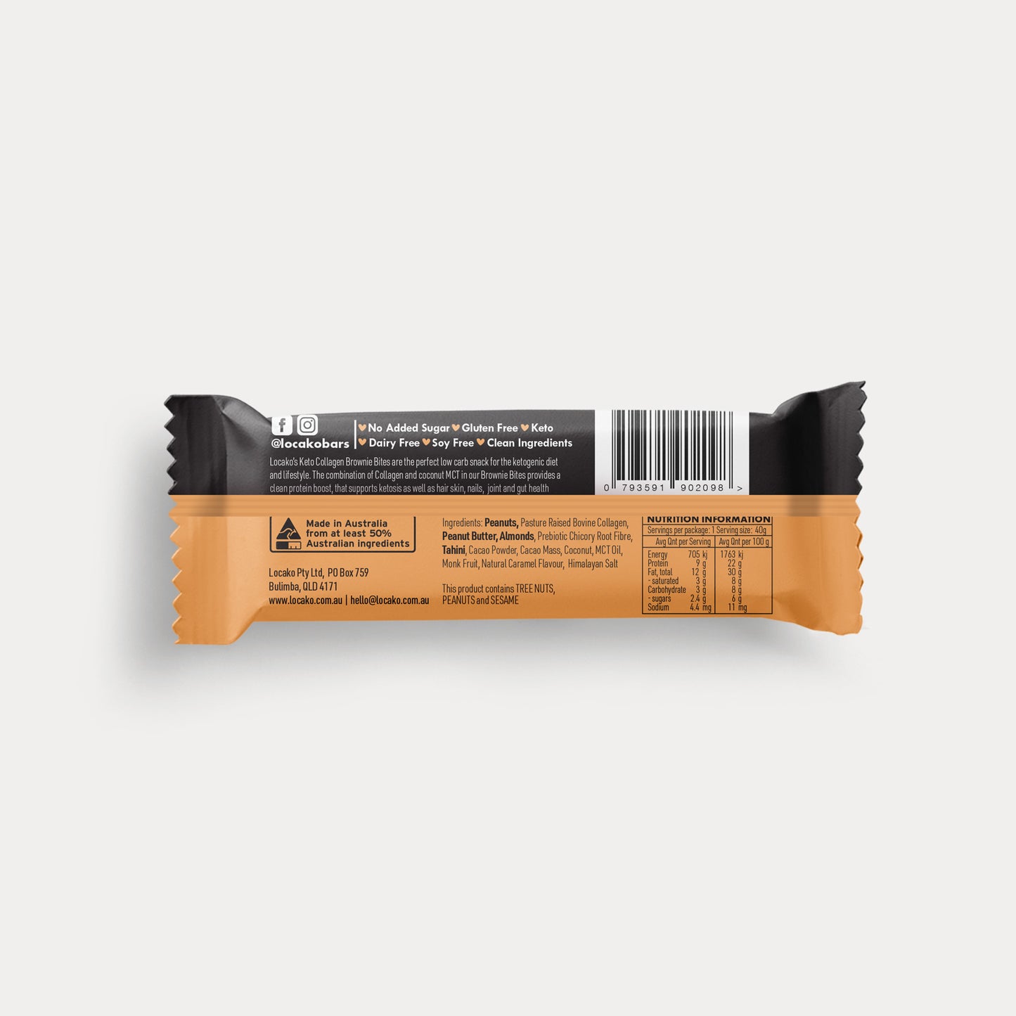 Peanut Butter Caramel Keto Collagen Brownie Bites - Locako