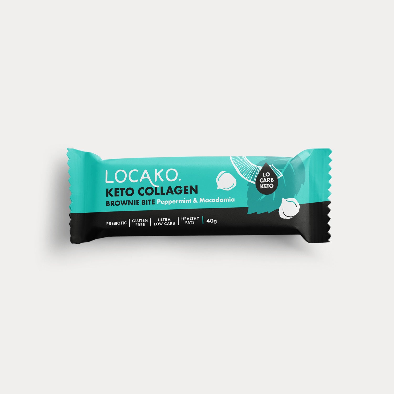 Peppermint Macadamia  Keto Collagen Brownie Bites - Locako