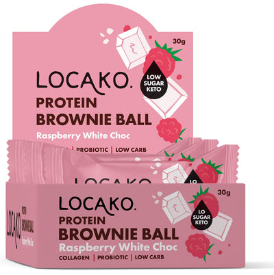Protein Brownie Balls - Raspberry White Choc - Locako