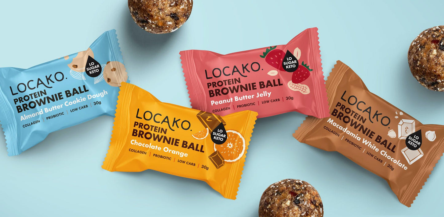 Protein Brownie Balls - Raspberry White Choc - Locako