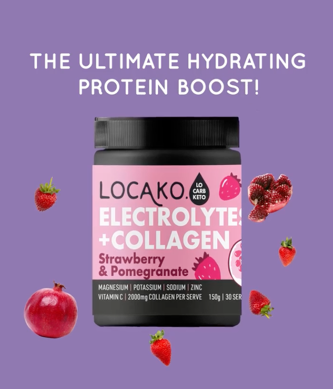 Electrolytes + Collagen Strawberry and Pomegranate - Locako