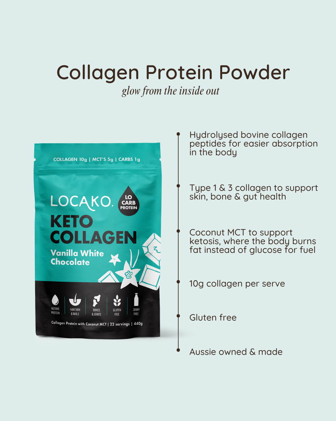 Keto Collagen Vanilla White Chocolate