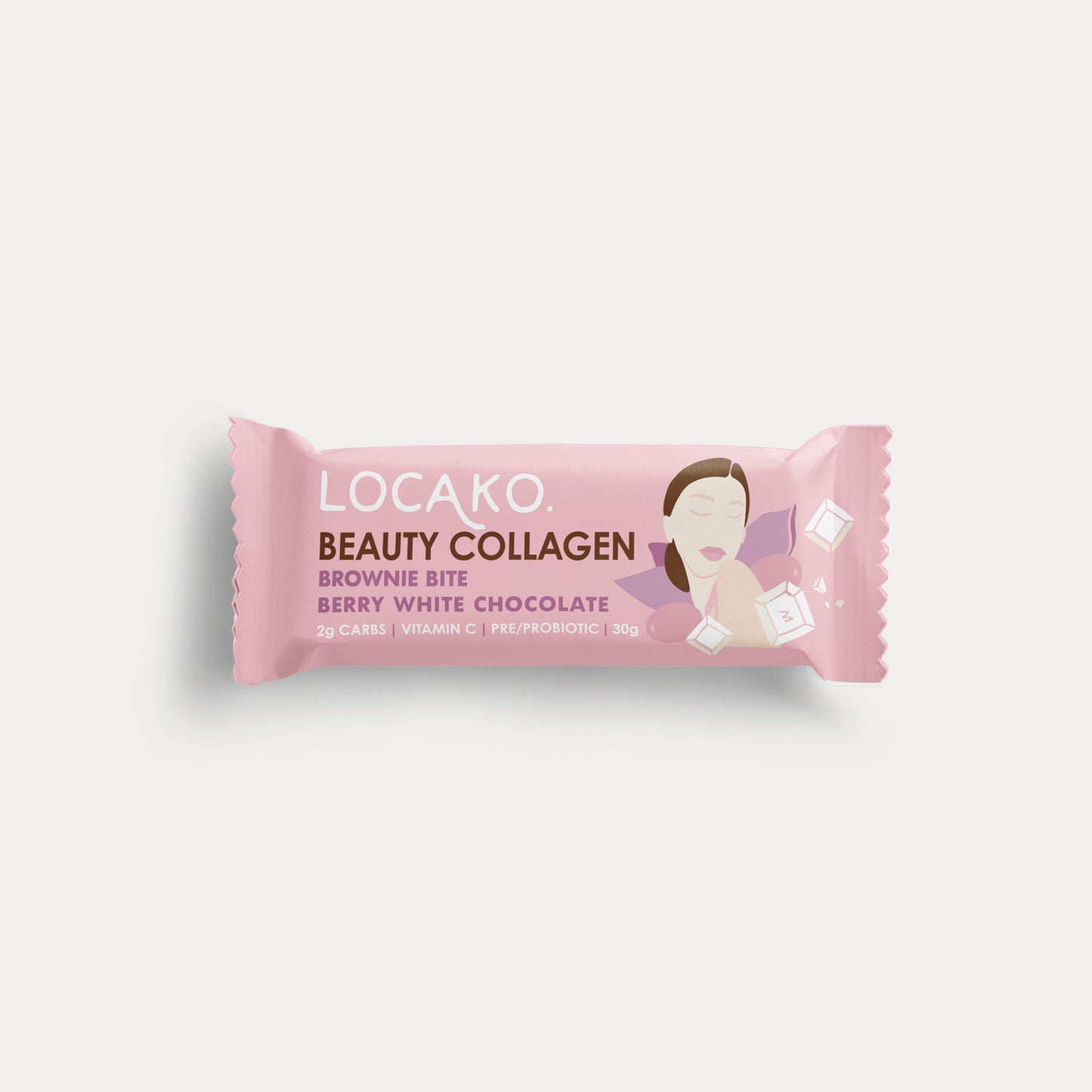 Beauty Collagen Brownie Bite Berry White Chocolate – Locako