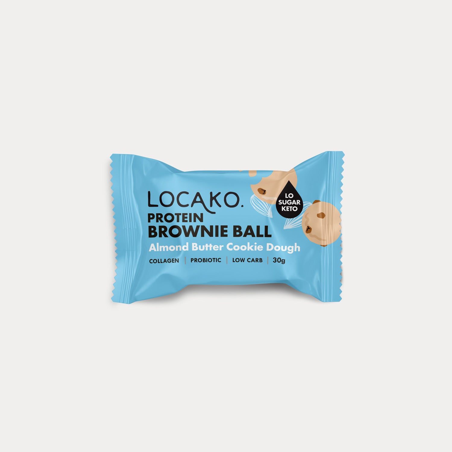 Protein Brownie Balls - Almond Butter Cookie Dough - Locako