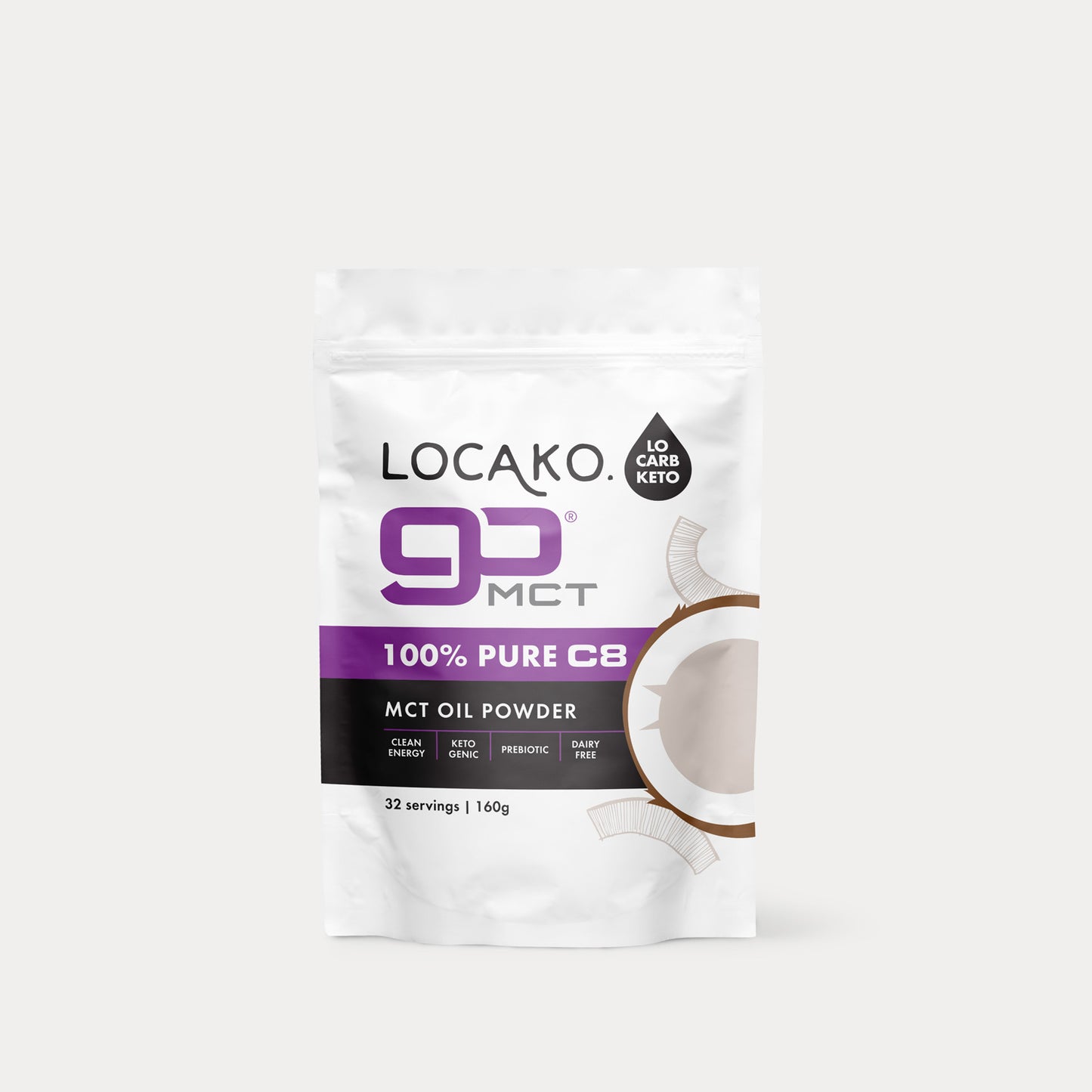 GoFat 100% Pure C8 MCT Oil Powder - Locako
