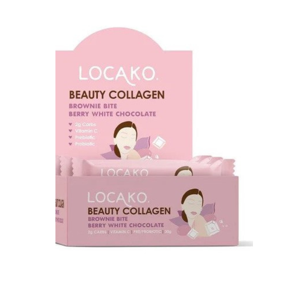 Beauty Collagen Brownie Bite Berry White Chocolate – Locako