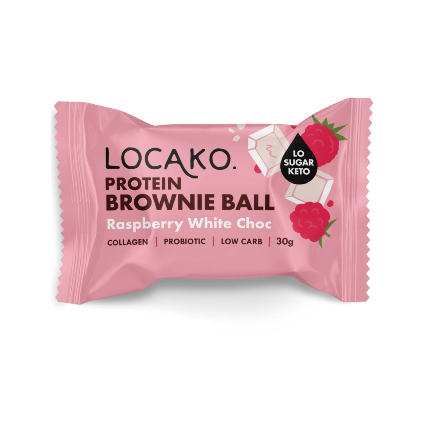 Protein Brownie Balls - Raspberry White Choc - Locako